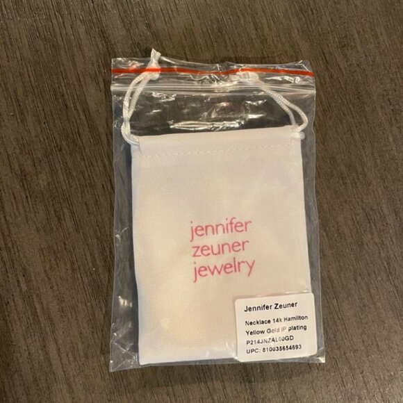 Jennifer Zeuner 14K Yellow Gold Plated Herringbone Hamilton Necklace - Picture 4 of 6